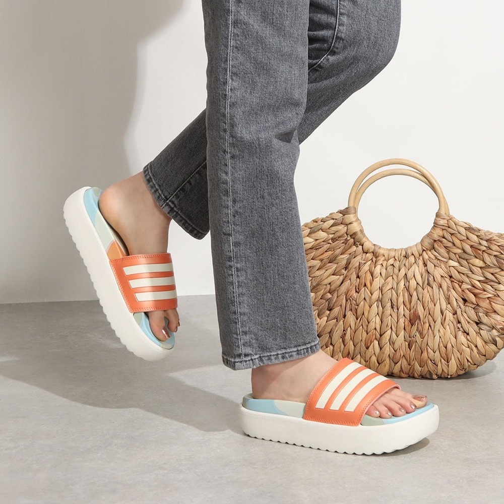 adidas x Marimekko adilette platform slide sandals - women’s size 6